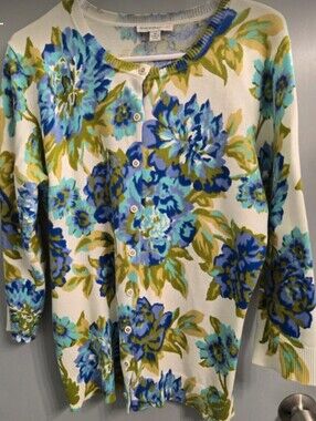 Floral Isaac Mizrahi Cardigan